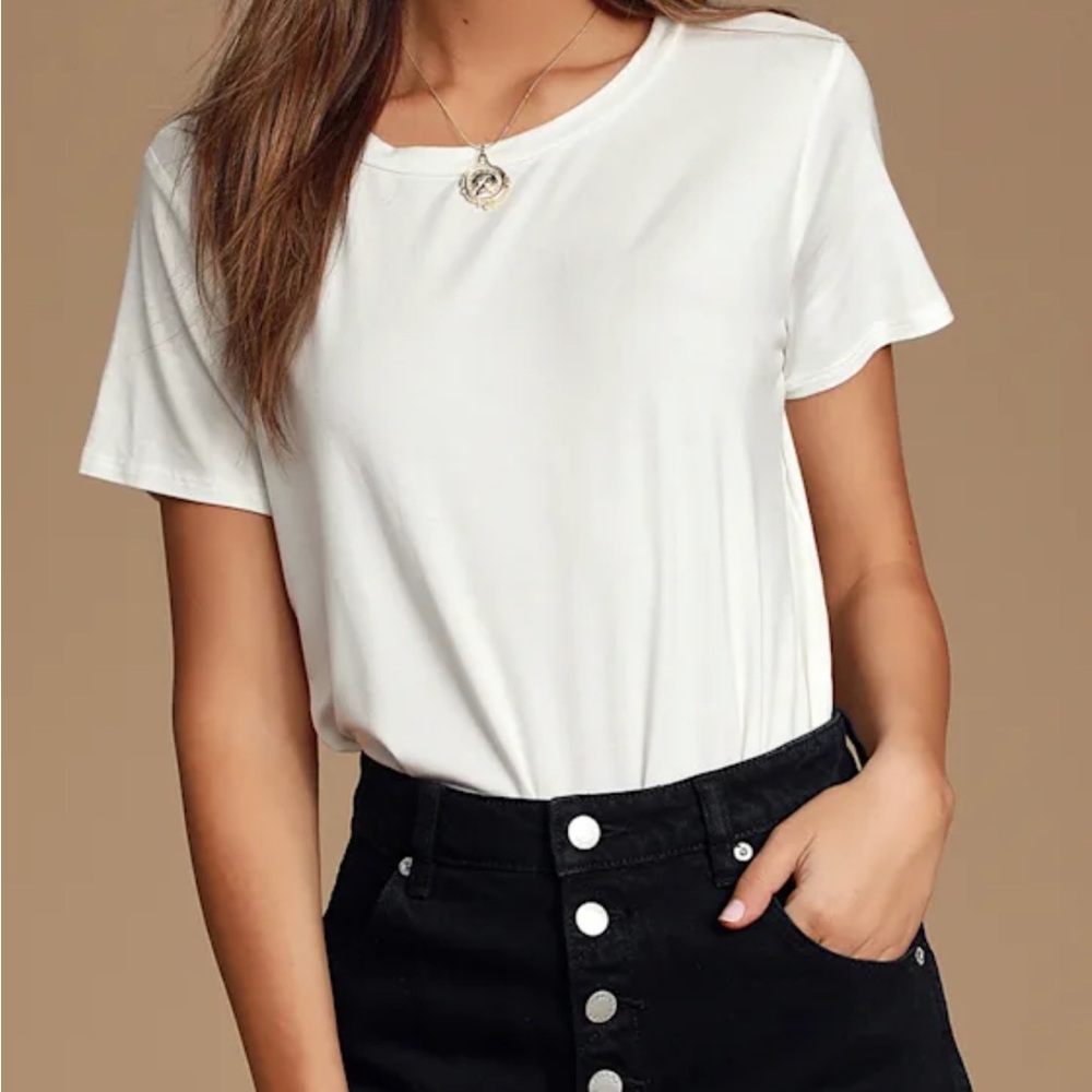 Lulu's Cream Bodysuit Top